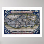 1570 Kaart van de wereld Poster (Voorkant)