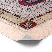 1570 Spanje Renaissance Map Poster (Hoek)