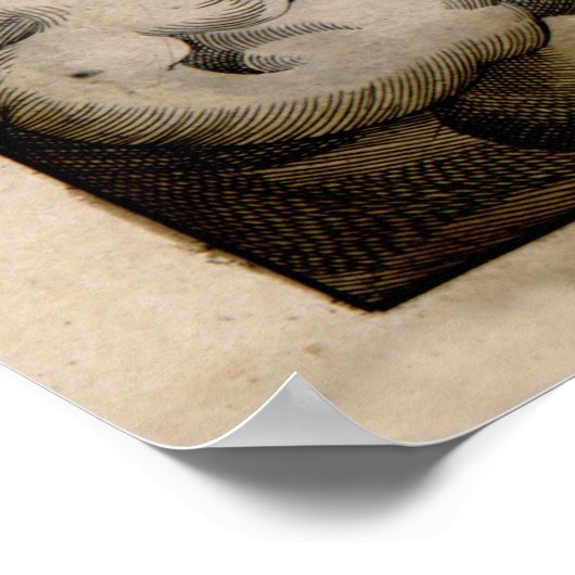 1570 Wereldkaart Poster (Hoek)