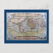 1572 Typus Orbis Terrarum Ortelius Wereldkaart Briefkaart (Voorkant)