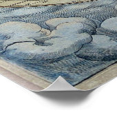 1572 Typus Orbis Terrarum Ortelius Wereldkaart Poster (Hoek)