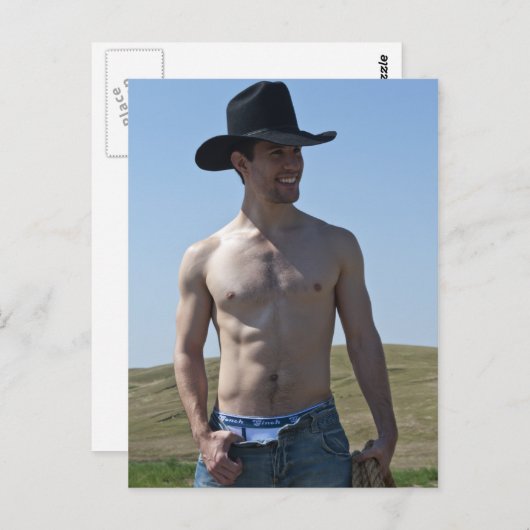 15746-RA Cowboy Briefkaart (Voorkant / Achterkant)