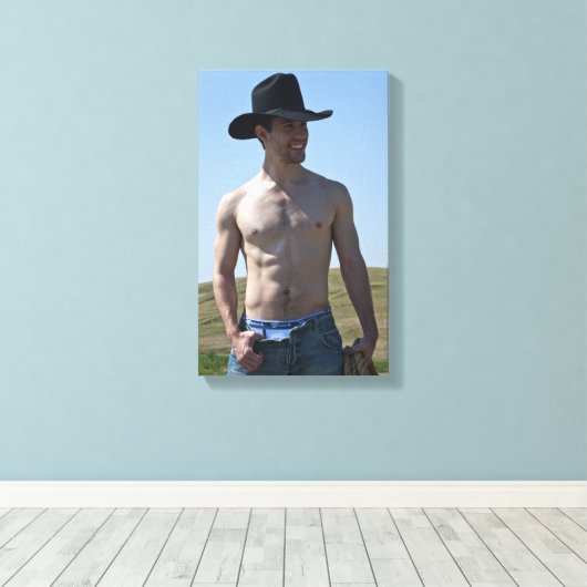 15746-RA Cowboy Canvas Afdruk (Insitu (Houten vloer))