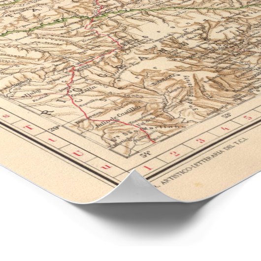 15758 Zuid-Brazilië, Uruguay Poster (Hoek)