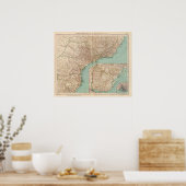 15758 Zuid-Brazilië, Uruguay Poster (Keuken)