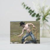 15807-RA Cowboy Briefkaart (Staand voorkant)