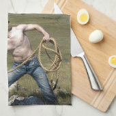 15807-RA Cowboy Theedoek (Quarter Fold)