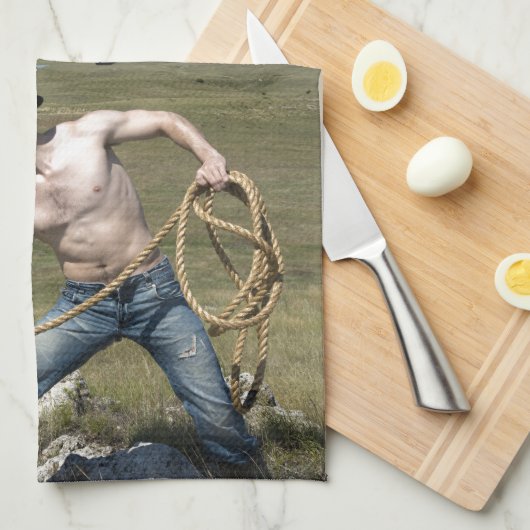 15807-RA Cowboy Theedoek (Quarter Fold)