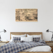 1581 Antiek Wereldkaart van Nicola van Sype Canvas Afdruk (Insitu (Slaapkamer))