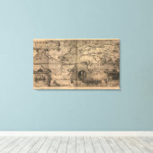 1581 Antiek Wereldkaart van Nicola van Sype Canvas Afdruk (Insitu (Houten vloer))