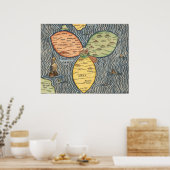 1581 - Bunting World CloverLeaf Poster (Keuken)