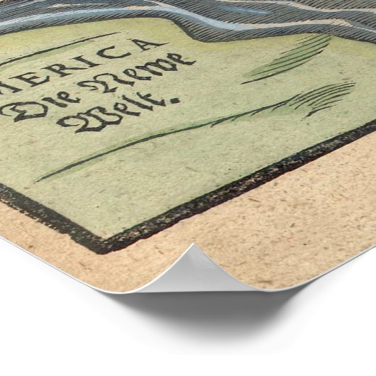 1581 Wereldkaart Poster (Hoek)