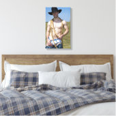 15867-RA Cowboy Canvas Afdruk (Insitu (Slaapkamer))