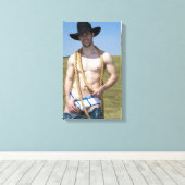 15867-RA Cowboy Canvas Afdruk (Insitu (Houten vloer))