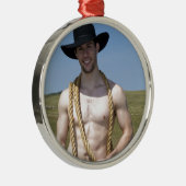 15867-RA Cowboy Metalen Ornament (Rechts)