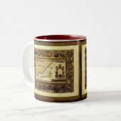 1586 Patriarch Abraham Antiek Kaart Reeks Tweekleurige Koffiemok (Voorkant links)