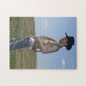 15876-RA Sexy Cowboy Legpuzzel (Horizontaal)
