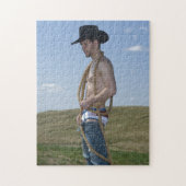 15876-RA Sexy Cowboy Legpuzzel (Verticaal)