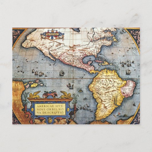 1587 Kaart van Noord- en Zuid-Amerika (Voorkant)