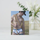 15881-RA Sexy Cowboy Briefkaart (Staand voorkant)