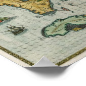 1591 Kaart van Florida Poster (Hoek)