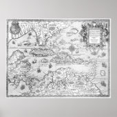 1594 Kaart van Midden-Amerika Poster (Voorkant)