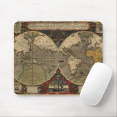 1595  Wereldkaart van Jodocus Hondius Muismat (Met muis)