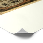 1595 Wereldkaart van Jodocus Hondius Poster (Hoek)