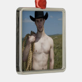 15974-RA Cowboy Metalen Ornament (Rechts)