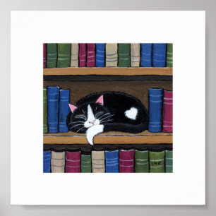 15,2 cm  x 15,2 cm   Kunst voor witte katjes   Sla Poster