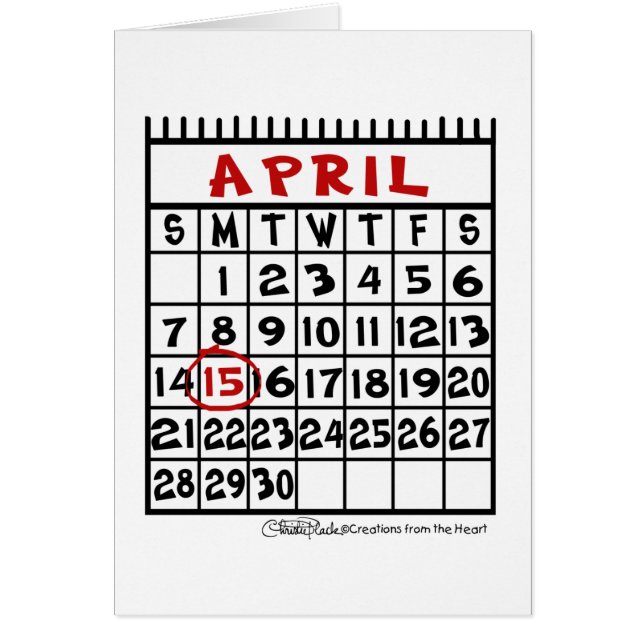 15 april-Belasting Humor (Voorkant)