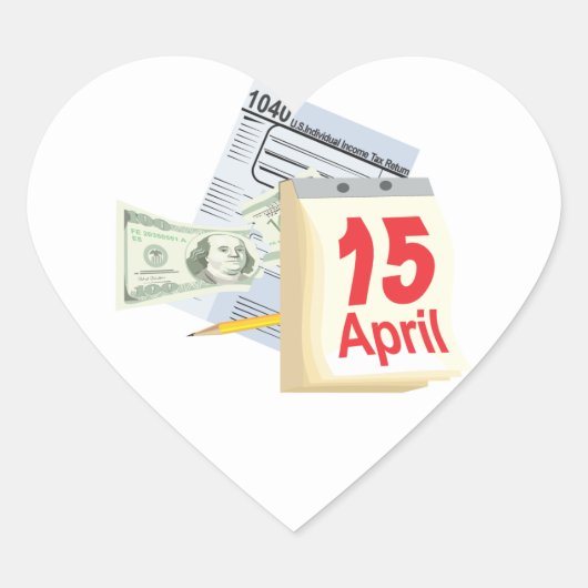 15 april - hart sticker (Voorkant)