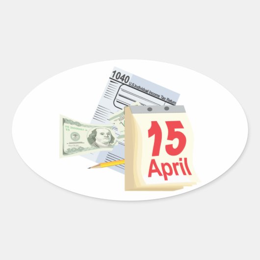 15 april - ovale sticker (Voorkant)