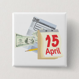 15 april - vierkante button 5,1 cm