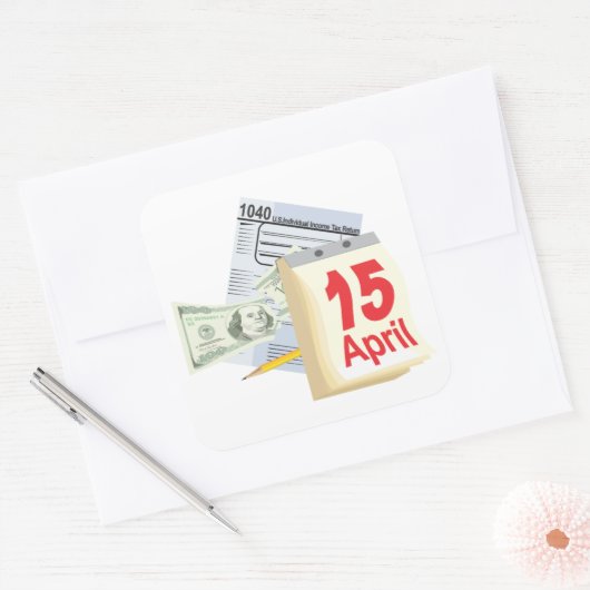 15 april - vierkante sticker (Envelop)