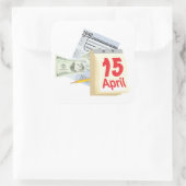 15 april - vierkante sticker (Tas)