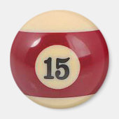 "15 bal" zwembad bal ontwerp geschenken en product magneet (Voorkant)
