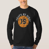 15 Basketball Player dat mijn meisje haar moeder p T-shirt (Voorkant)