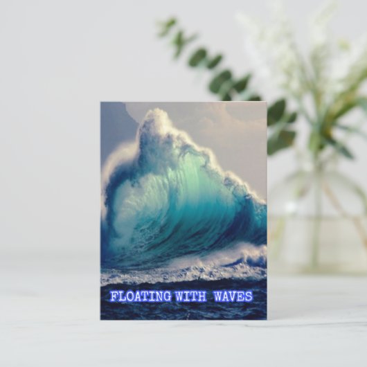 15.Blauwe oceaangolven, giften voor oceaanliefhebb Briefkaart (Staand voorkant)