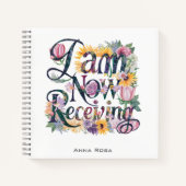 *~* 15 Bloemen IK ONTVANG NU AP85 Manifesting Notitieboek (Voorkant)