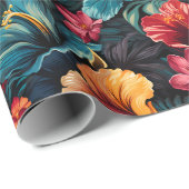 #15 Bloemen patroon Cadeaupapier (Rol Hoek)