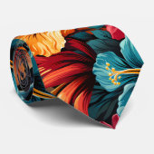 #15 Bloemen patroon Stropdas (Opgerold)