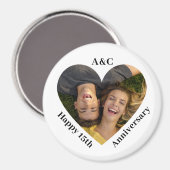 15 bruiloft Jubileum paar Keepsake hart foto Magneet (Voorkant / Achterkant)