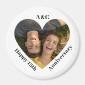 15 bruiloft Jubileum paar Keepsake hart foto Magneet (Voorkant)