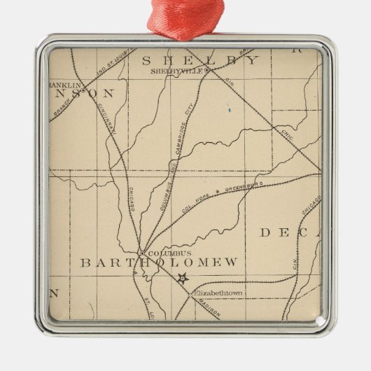 15 Centrum van de bevolking Metalen Ornament (Voorkant)
