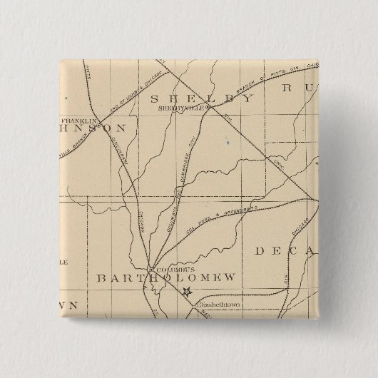 15 Centrum van de bevolking Vierkante Button 5,1 Cm (Voorkant)