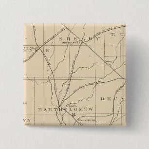 15 Centrum van de bevolking Vierkante Button 5,1 Cm