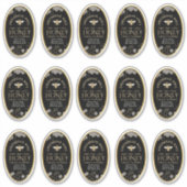 15 custom cut 4 "x 2.25" Oval Honingraat Vinyl Sticker (Voorkant)