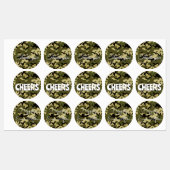 15-delige Camouflage Groen, Bruin, Taupe & Zwart Labels (Vel)