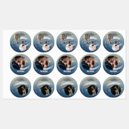 15-delige foto zwart, wit en grijs penseelstreken labels